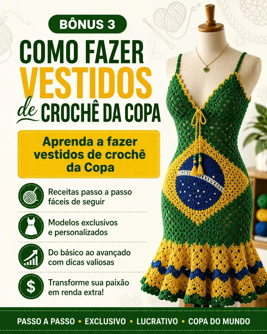 Bônus 3: Como Fazer Vestidos de Crochê